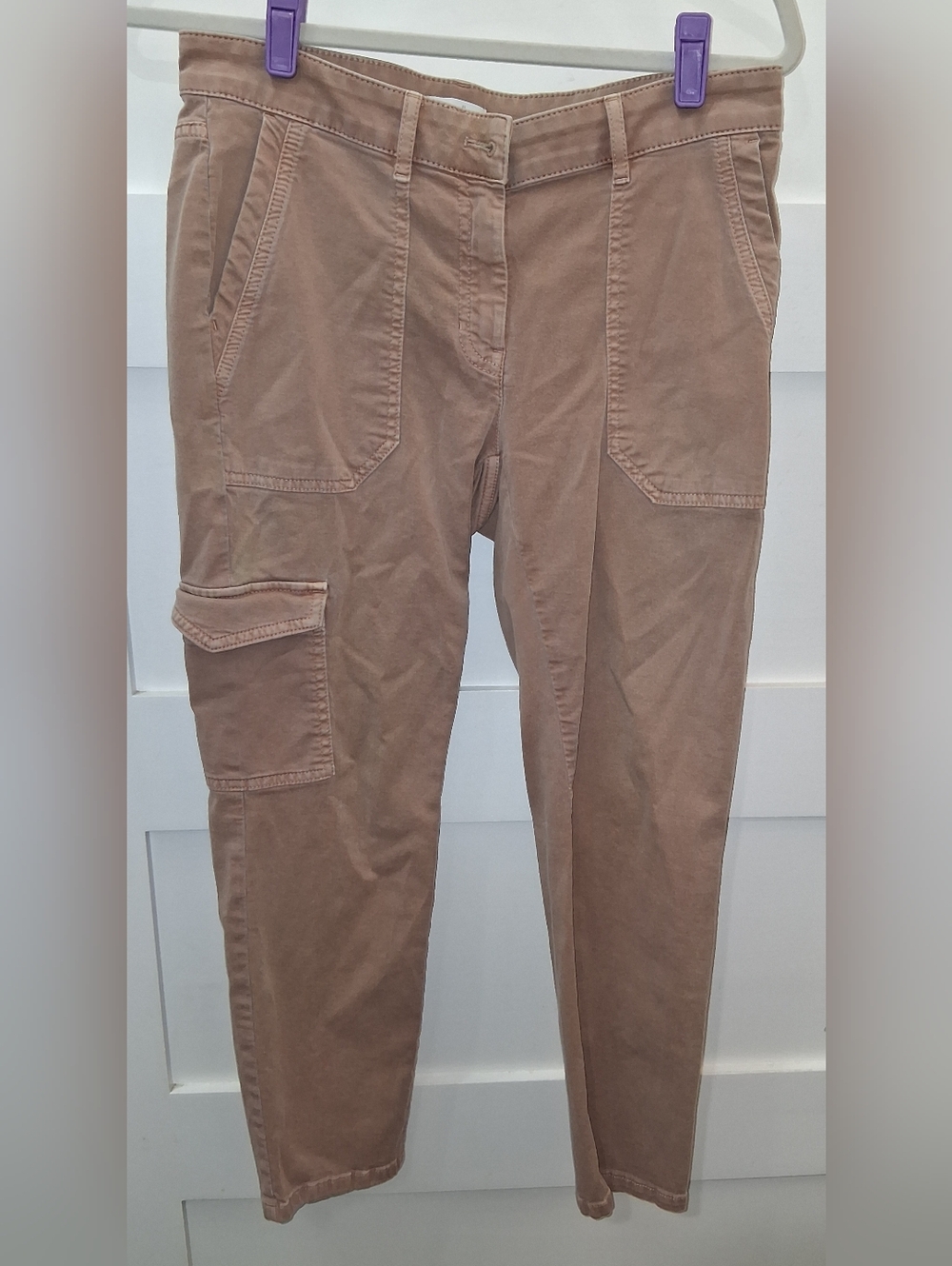 J. Jill Petite Utility Cargo Jeans In Blush Size 8P
